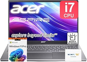 Sponsored Ad - Aspire Premium 15.6" Laptop | Intel Core i7-1255U up to 4.7GHz | 40GB RAM - 1TB PCIe SSD | Backlit Keyboard | FHD | Wi-Fi 6 | Iris Xe Graphics | Webcam | Win11 Pro | WOWPC Recovery USB