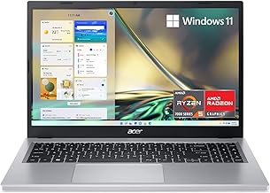 Aspire 3 A315-24P-R2SC Slim Laptop | 15.6" Full HD IPS Display | AMD Ryzen 5 7520U Quad-Core Processor | AMD Radeon Graphics | 8GB LPDDR5 | 256GB NVMe SSD | Wi-Fi 5 | Windows 11 Home
