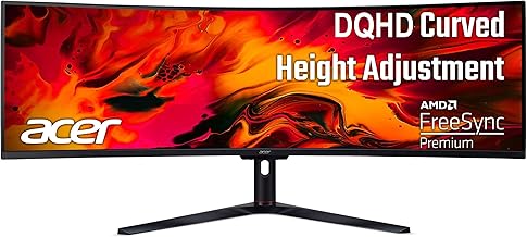 EI491CUR Sbmiipphx 49" 1800R 32:9 Curved DQHD (5120 x 1440) Zero-Frame Gaming Monitor | AMD FreeSync Premium | Up to 120Hz | 4ms | 94% DCI-P3 | 2 x Display Port v1.4, 2 x HDMI 2.0 & 1 x Audio Out