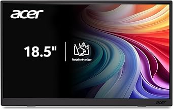 Portable Monitor | 18.5" FHD IPS | Adaptive-Sync Support (FreeSync Compatible) | Slim Design | External Monitor for Laptop PC/Mac | 100Hz | 2 x USB 3.1 Type-C Port & HDMI 1.4 | PM191Q Ebmiuux