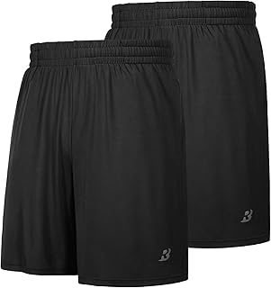 Sponsored Ad - Workout Shorts for Men Athletic Gym Running Basketball Quick Dry Short 7 Inch with Pockets for Fitness Sports 2 Pack