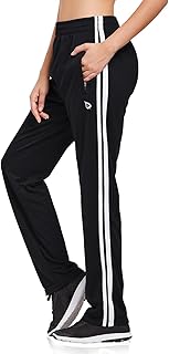 Sponsored Ad - Women's Track Pants Athletic Jogging Sweatpants Zipper Pockets Warm-Up Sports Running Pants