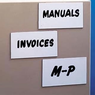 Aigner MX103 Magnetic Write-On Label, 1" x 3", White, 25/Pk