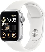 Apple Watch SE (2nd Gen) (GPS, 40mm) - Silver Aluminum Case with White Sport Band, S/M (Renewed)