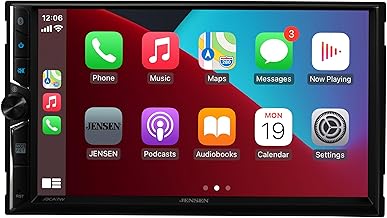 J3CA7W 7-inch Certified Apple CarPlay Android Auto Wired or Wireless | Double DIN Touchscreen Car Stereo Radio | Bluetooth | Backup Camera Input | USB Playback & Charge