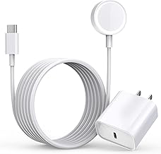 Fast Charger for Apple Watch Charger, USB C 20W iPhone Watch Charger Plug Adapter & Long 6.6FT iWatch Portable Wireless Fast Charging Cable Cord Compatible with Apple Watch Series 9/8/7/SE/6/5/4/3/2/1