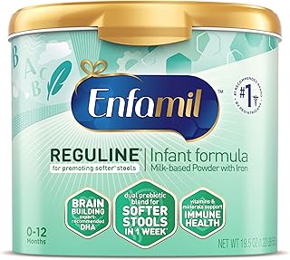 Reguline Baby Formula, Milk-Based Infant Nutrition, Dual Prebiotics for Soft, Comfortable Stools within 1 Week of Use, Omega-3 DHA for Immune Support, Reusable Powder Tub, 19.5 Oz​