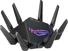 ROG Rapture GT-AX11000 Pro Tri-Band WiFi 6 Extendable Gaming Router, 10G & 2.5G Ports, ASUS RangeBoost Plus, Triple-level Game Acceleration, Subscription-free Network Security, AiMesh Compatible