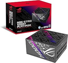 ROG Strix 1000W Platinum (Fully Modular Power Supply, 80 Plus Platinum Certified, ATX 3.1, Cybenetics Lambda A+, GaN MOSFET, GPU-First Intelligent Voltage Stabilizer, 10-Year Warranty)