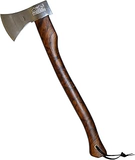 PRANDI German Axes Limited Edition 2.20 lb - Hickory Handle 23.65 in with Briar Handle and Leather String - Ideal for Tree Felling, limbing and Chopping - Made in Italy