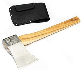 The Bad Axe: World Axe Throwing League Premium Competition Throwing Axe with Throwing Hatchet Nylon Sheath and Hickory Wooden Handle