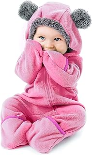 Sponsored Ad - Cuddle Club Fleece Baby Bunting Bodysuit with Hood, Convertible Mittens & Booties, Car Seat Friendly, Soft & Warm, Easy Zip