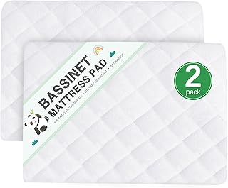 Waterproof Bassinet Mattress Protector, Fit for 20.5" x 35" Dream On Me Traveler/Seashell, AMKE 3 in 1, Besrey, TCBunny, Baby Joy, Bellababy Bedside