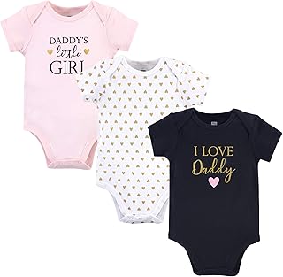 Hudson Baby baby-girls Cotton Bodysuits 3-pack