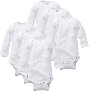 unisex-baby Multi-pack Long-sleeve Onesies Bodysuit Mitten Cuff Sizes