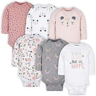 Baby Girls 6-pack Long-sleeve Onesies Bodysuits