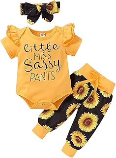 Newborn Baby Girl Clothes Infant Ruffle Romper Pants Set Summer Outfits Cute Baby Clothes for Girls
