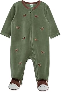 Clothes for Baby Boys' and Girls' Velour Footie Sleeper Rompers
