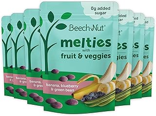 Sponsored Ad - Beech-Nut Melties Baby & Toddler Snack Melts, Banana Blueberry Green Bean, 1 oz (7 Pack)