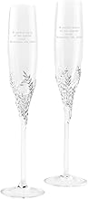 Sponsored Ad - THINGS REMEMBERED Engraved Personalized Athena Wedding Engagement Pavé Champagne Flutes, Set of 2, Gift Box Included (Free Customization)