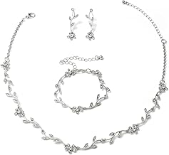 Crystal Necklace Earrings Bracelet Bridal Wedding Jewelry Set Rhinestone Choker Necklace For Brides Bridesmaid