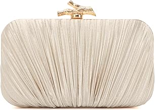 Sponsored Ad - Freie Liebe Clutch Purses for Women Evening Bag Pleated Clutch Bag with Chain for Wedding Party