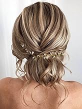 JAKAWIN Bride Rhinestone Wedding Hair Vine Crystal Hair Piece Bridal Headpiece Hair Accessories for Wome HV190 (2 Gold)