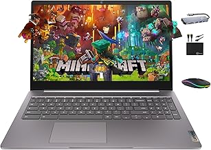 Chromebook Flagship 15.6" FHD Laptop Computer for Business Student, Intel Celeron N4500, 4GB RAM, 320GB Storage (64GB eMMC+ 256GB Card), WiFi 6, Long Battery, Chrome OS +MarxsolAccessory