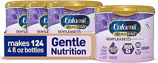 NeuroPro Gentlease Baby Formula, Brain Building DHA, HuMO6 Immune Blend, Designed to Reduce Fussiness, Crying, Gas & Spit-up in 24 Hrs, Baby Milk, 19.5 Oz, Pack of 4
