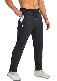 Sponsored Ad - Men's Sweatpants with Zipper Pockets Tapered Joggers for Men Athletic Pants for Workout, Jogging, Running