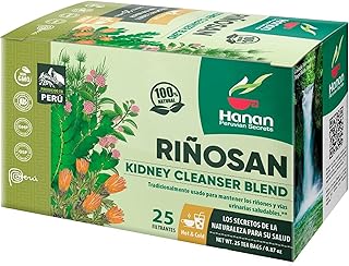 Sponsored Ad - Hanan Kidney Cleanse & Joint Repair Herbal Tea - Riñosan Blend of Chanca Piedra (Stone Breaker) Rompe Piedra para los Riñones - 25 Tea Bags