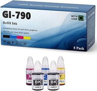 Sponsored Ad - GI-790 Ink Refill Bottles Replacement Compatible for Canon PIXMA G1000 G1010 G2000 G2002 G2010 G3000 G3010 G4000 G4010 Printers(5pack)