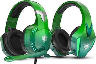 PHOINIKAS G2000 Wired Gaming Headset & Q5 Wireless Gaming Headset for PS5/PS4/Xbox One/PC/Laptop/Mac/Switch, with Noise Cancelling Microphone