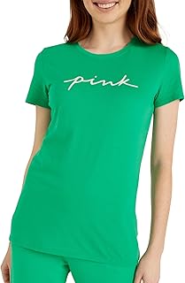 Sponsored Ad - Women's Pink Short Sleeve Oversized Logo T-Shirt, (XS-XXL)