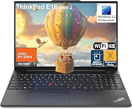 ThinkPad E16 G2 Business Laptop Computer, 16" FHD+, AMD 8-Core Ryzen 7 7735HS (Beat i7-1360P), 32GB DDR5, 1TB PCIe SSD, WiFi 6E, Fingerprint Reader, Backlit Keyboard, Windows 11 Pro, AZ-XUT