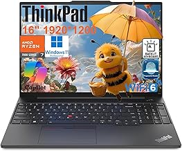 ThinkPad E16 Gen 2 Business Laptop Computer, AMD 8-Core Ryzen 7 7735HS (Beat i7-1355U), 32GB DDR5 RAM, 1TB PCIe SSD, 16" FHD+, WiFi 6, Backlit KB, Fingerprint Reader, Windows 11 Pro, Vent-Hear