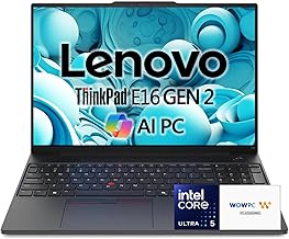 ThinkPad E16 Business AI PC Laptop, 32GB DDR5 RAM, 1TB SSD, Intel Core Ultra 5 125U 12-core Processor, 16" WUXGA 1920x1200 Display, Fingerprint, Backlit Keyboard, Windows 11 Pro, WOWPC USB