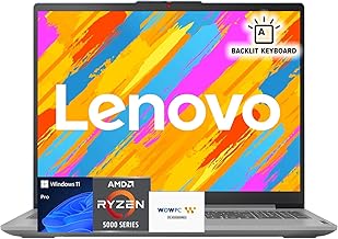 IdeaPad Slim 3 Business Laptop with Backlit Keyboard, 15.6" FHD IPS Display, AMD Ryzen 5 5625U (Outperforms i7-1355U), 16GB RAM, 1TB SSD, SD Card Reader, Windows 11 Pro, WOWPC Recovery USB