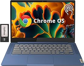 IdeaPad Slim 3 Chromebook, 14″ FHD IPS Anti-Glare Touchscreen, MediaTek Kompanio 520, 4GB LPDDR4X, 224GB Storage(64GB eMMC+160GB Docking Station Set), Webcam, WiFi 6, Chrome OS, Blue