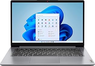 IdeaPad 1 14 Laptop, 14.0" HD Display, Intel Celeron N4020, 4GB RAM, 64GB Storage, Intel UHD Graphics 600, Win 11 in S Mode, Cloud Grey