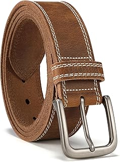 Sponsored Ad - Full Grain Leather Belt for Men, Work Belts for Men Heavy Duty, Daily Wear for Jeans Pants