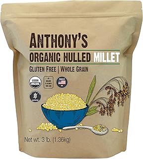 Anthony's Organic Hulled Millet, 3 lb, Gluten Free, Grown in the USA