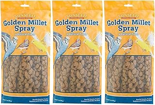 (3 Pack) Sun Seed Company Millet Spray Treats - 4-Ounce Each