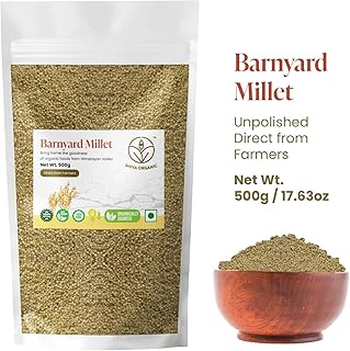 Shiva Organic Millets Barnyard Millet- 500g | Unpolished | High Protein, Gluten-Free | Low-Calorie, Low GI | Sourced from Uttarakhand 500g (17.63 Ounces)