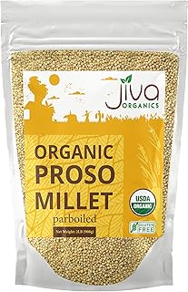 Jiva Organics Proso Millet 2 LB Bag | Whole Grain, Gluten-Free & Organic | High Protein & Fiber-Rich Superfood for Indian Cooking