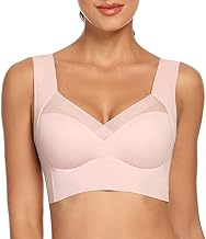 Sponsored Ad - WOWENY Seamless Wirefree Bras for Women Comfy Mesh Soft Padded Back Smoothing Bra