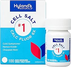 Hyland's Cell Salt No. 1 Calc Fluor 6X Tablets, Natural Relief of Colds, Hemorrhoids and Chapped Skin, Quick Dissolving Tablets, 100 Count