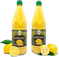 2 Pack 100% Lemon Juice 33.8 Oz - No Added Water - Fresh Squeezed Lemon Juice Not From Concentrate - Approximately 40 Lemons Fresh in Each Bottle - Kosher - Healthy Drinks & Citrus Zest - Best Select