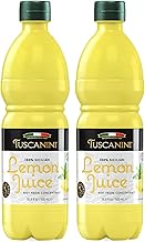 Tuscanini 100% Sicilian Lemon Juice, Not from Concentrate,16.9oz (2 Pack) No Water Added | Convenient Size - Fits Nicely in Refrigerator | Product of Italy | Certified Kosher (Including Passover)