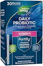 Nature's Way Fortify Daily Probiotic for Women, 30 Billion Live Cultures, 10 Strains, Prebiotics and Probiotics for Women, Supports Digestive and Immune Health* No Refrigeration Required, 30 Capsules